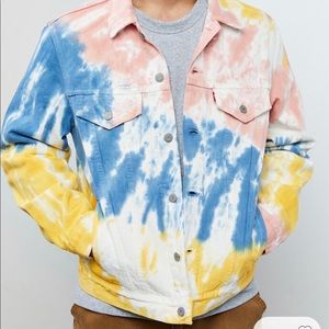 Levis mens tie dye jacket